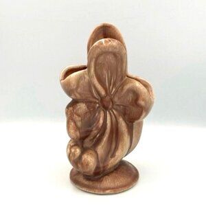 Vintage Gonder Magnolia Blossom Art Pottery Floral Bud Vase G-3 Signed Mocha MCM